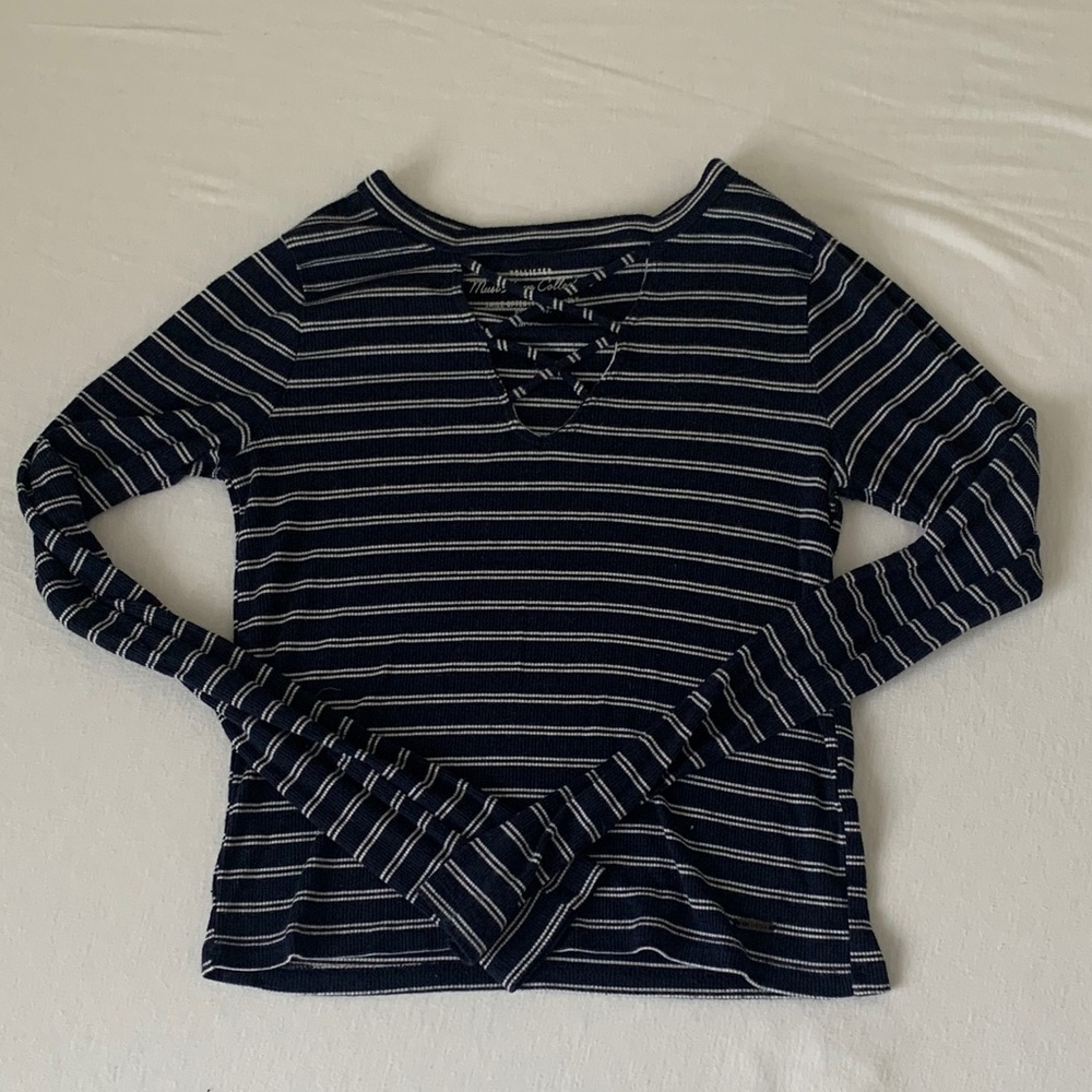 striped long sleeve top